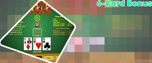 Six card bonus three card poker